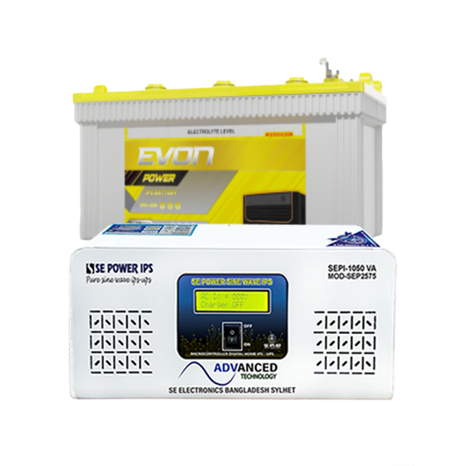 1050 va Sinewave IPS Evon HPD 200 Ah Battery